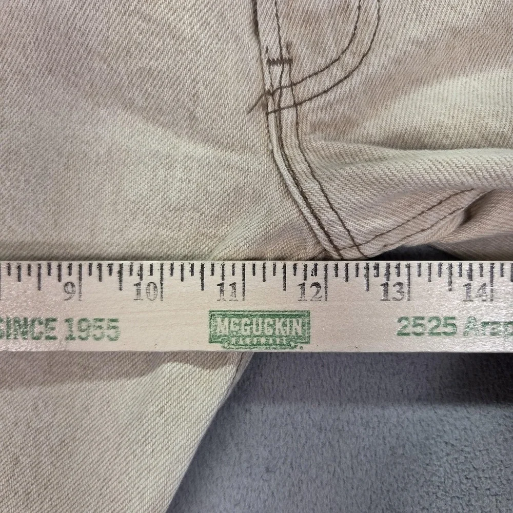Vintage Levis 501 Jeans Mens Beige Denim Straight Button Fly Made USA‎ 90s 29x30